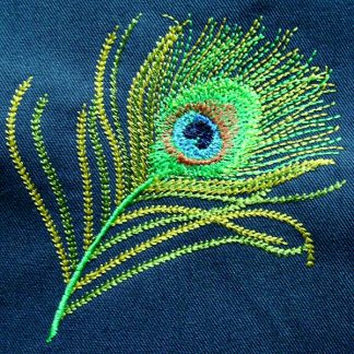 Peacock Feather Embroidery Design