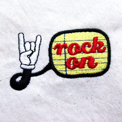 Rock On Rockin' Hand Embroidery Design