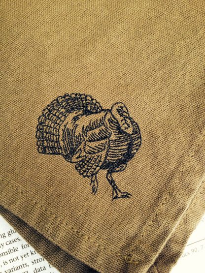 The Only Stitch - Woodcut Turkey - Embroidery Design by Erich Campbell