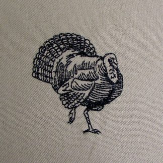 The Only Stitch - Woodcut Turkey - Embroidery Design by Erich Campbell