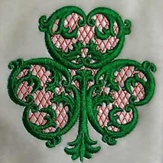 Acanthus Shamrock with Netting Embroidery Design