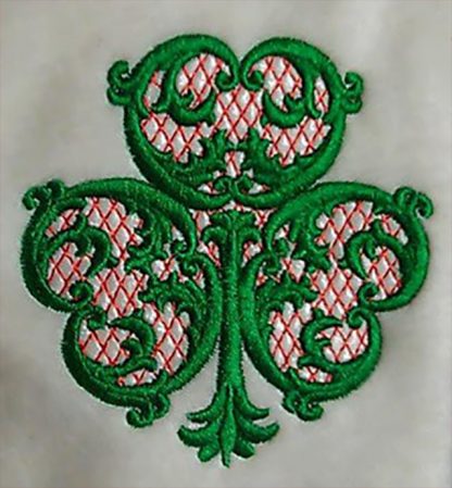 Acanthus Shamrock with Netting Embroidery Design